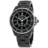 Chanel J12 Quartz Ceramic Black Dial Black Steel Strap Watch for Women - J12 H0682