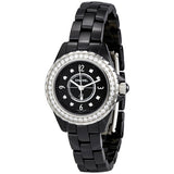 Chanel J12 Diamonds Ceramic Black Dial Black Steel Strap Watch for Women - J12 H2571