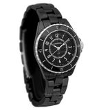 Chanel J12 Quartz Black Dial Black Steel Strap Watch for Women - J12 H5695