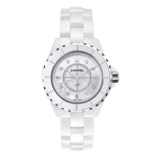 Chanel J12 Diamonds Quartz Ceramic White Dial White Steel Strap Watch for Women - J12 H2422
