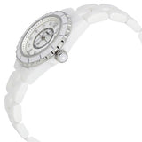 Chanel J12 Diamonds Quartz Mother of Pearl White Dial White Steel Strap Watch for Women - J12 H2570