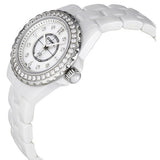 Chanel J12 Diamonds Quartz White Dial White Steel Strap Watch for Women - J12 H2572