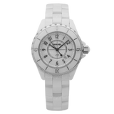 Chanel J12 Ceramic White Dial White Steel Strap Watch for Women - J12 H0968