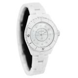 Chanel J12 Diamonds Mother of Pearl White Dial White Steel Strap Watch for Women - J12 H5704