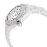 Chanel J12 Quartz Diamonds White Dial White Steel Strap Watch for Women - J12 H5703