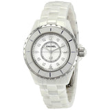 Chanel J12 Diamonds Quartz Ceramic White Dial White Steel Strap Watch for Women - J12 H2422