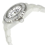 Chanel J12 Diamonds Quartz Ceramic White Dial White Steel Strap Watch for Women - J12 H2422