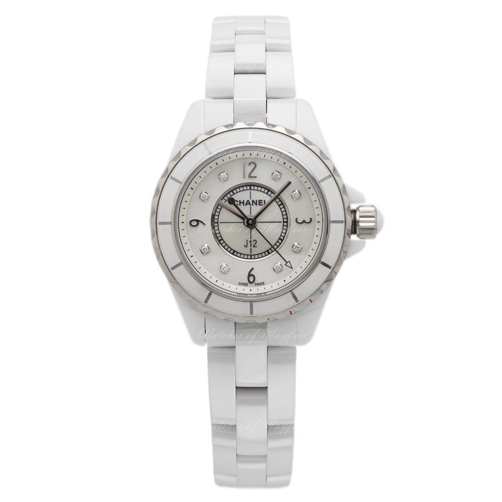 Chanel J12 Mother of Pearl White Ceramic Ladies Watch H2572