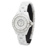 Chanel J12 Diamonds Quartz Mother of Pearl White Dial White Steel Strap Watch for Women - J12 H2570