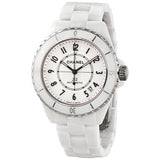 Chanel J12 Quartz Diamonds White Dial White Steel Strap Watch for Women - J12 H5703