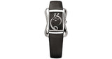 Maurice Lacroix Fiaba Black Dial with Diamonds Black Leather Strap Watch for Women - DV5012-SD531-350