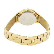 Guess Chelsea Crystals Black Dial Gold Mesh Bracelet Watch For Women - W0647L8