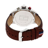 Tommy Hilfiger Trent Quartz Blue Dial Brown Leather Strap Watch for Men - 1791066