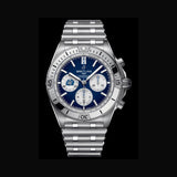 Breitling Chronomat B01 42 Six Nations Scotland Blue Dial Silver Steel Strap Watch for Men - AB0134A51C1A1