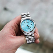 Citizen Tsuyosa Automatic Turquoise Dial Silver Steel Strap Watch For Men - NJ0151-88M