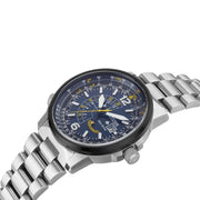 Citizen Promaster Nighthawk Eco Drive Navy Blue Dial Silver Steel Strap Watch For Men - BJ7006-56L