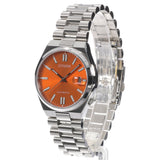 Citizen Tsuyosa Automatic Orange Dial Silver Steel Strap Watch For Men - NJ0151-88Z