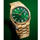 Citizen Tsuyosa Automatic Green Dial Gold Steel Strap Watch For Men - NJ0152-51X