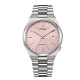 Citizen x Pantone Dreamy Pink Dial Silver Steel Strap Watch For Men - NJ0158-89X