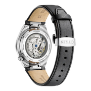 Citizen Tsuyosa Automatic Grey Dial Black Leather Strap Watch for Men - NK5010-01H
