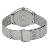 Calvin Klein Minimal White Dial Silver Mesh Bracelet Watch for Women - K3M2212Y