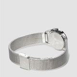 Calvin Klein Minimal White Dial Silver Mesh Bracelet Watch for Women - K3M2312Y