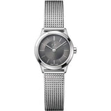 Calvin Klein Minimal Grey Dial Silver Mesh Bracelet Watch for Women - K3M231Y3