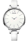 Calvin Klein Equal White Dial White Leather Strap Watch for Women - K3E231L6