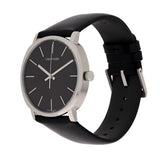 Calvin Klein Posh Black Dial Black Leather Strap Watch for Men - K8Q311C1