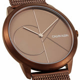 Calvin Klein Minimal Quartz Pink Gold Dial Pink Gold Mesh Bracelet Watch for Men - K3M11TFK