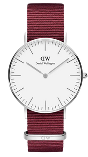 Daniel Wellington Classic Roselyn White Dial Red NATO Strap Watch For Women - DW00100272