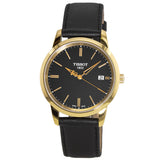 Tissot T Classic Dream Black Dial Black Leather Strap Watch for Men - T033.410.36.051.01