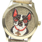 Gucci G Timeless Brown Dial Brown Leather Strap Watch For Women - YA1264056