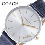 Coach Perry White Dial Blue Leather Strap Watch for Women - 14503156