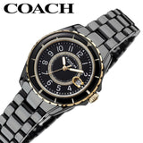 Coach Preston Black Dial Black Steel Strap Watch for Women - 14503461