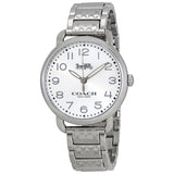 Coach Delancey White Dial Silver Steel Strap Watch for Women - 14502495