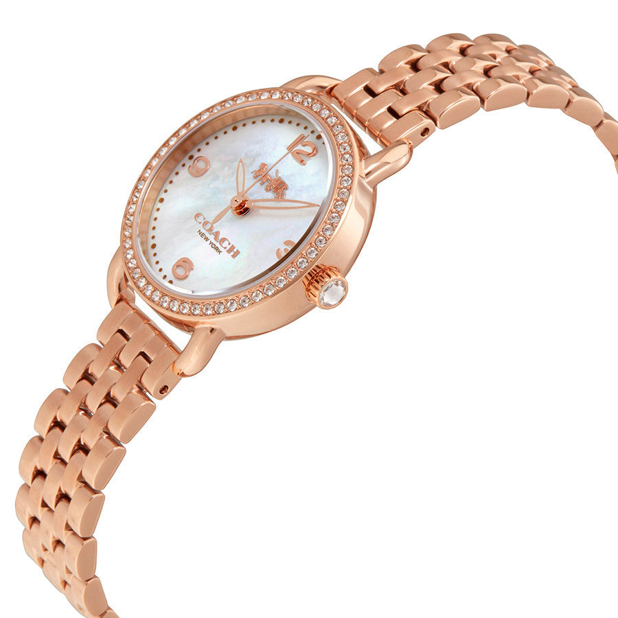 Coach Delancey White Dial Rose Gold Steel Strap Watch for Women - 14502479