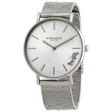 Coach Perry Silver Dial Silver Mesh Bracelet Watch for Women - 14503341