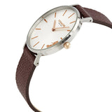 Coach Perry White Dial Brown Leather Strap Watch for Women - 14503154