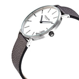 Coach Perry White Dial Grey Leather Strap Watch for Women - 14503155