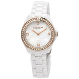 Coach Preston Mother of Pearl Dial White Steel Strap Watch for Women - 14503662