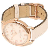 Coach Delancey White Dial White Leather Strap Watch for Women - 14502716