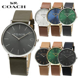Coach Charles Green Dial Brown Leather Strap Watch for Men - 14602435