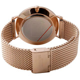 Coach Charles Black Dial Rose Gold Mesh Bracelet Watch for Men - 14602552
