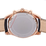 Michael Kors Lexington Chronograph Rose Gold Dial Black Leather Strap Watch For Men - MK8516