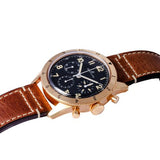 Breitling Avi 1953 Edition Black Dial Brown Leather Strap Watch for Men - RB0920131B1X1