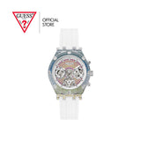 Guess Glitz Pride Limited Edition White Dial White Rubber Strap Watch for Women - GW0407L4