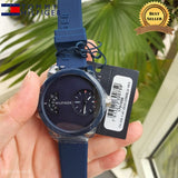 Tommy Hilfiger Denim Blue Dial Blue Rubber Strap Watch for Men - 1791556