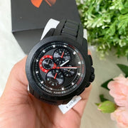 Michael Kors Ryker Chronograph Black Dial Black Steel Strap Watch For Men - MK8529