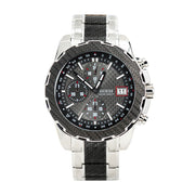 Guess Octane Chronograph Black Dial Two Tone Steel Strap Watch for Men - W1046G1